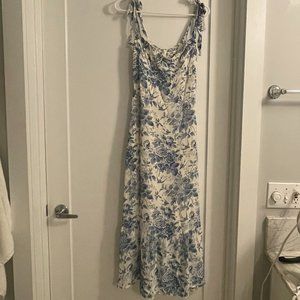 Reformation blue & white floral dress